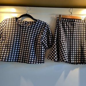 Vintage Checkered Matching Top & Skit
